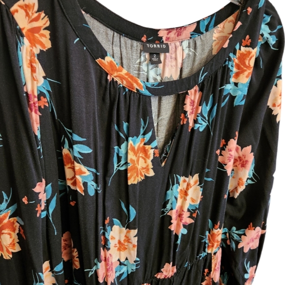 Torrid Mini Stretch Challis A-line Dress size 2 - Picture 4 of 6